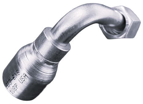 A Series O-Ring Face Seal (ORF) - 90&deg; Female Swivel Long Drop